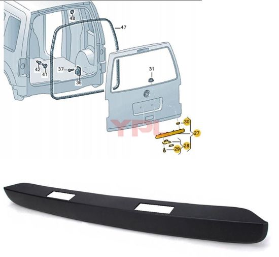 PLAKA LAMBA CITASI (TEK CITA) CADDY 2004-2015 - 2K5827574R resmi