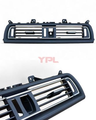KLIMA KALORIFER IZGARASI ON ORTA( KOMPLE NIKELAJLI PIANO SIYAH) BMW F10 +LCI - 64229166885 resmi