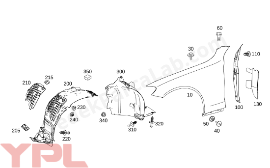 CAMURLUK DAVLUMBAZ KAPAGI ON SOL (ON TARAF) C-CLASS W205 14> - A2056900100 resmi