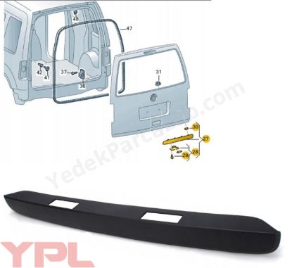 PLAKA LAMBA CITASI (TEK CITA) CADDY 2004-2015 - 2K5827574R resmi