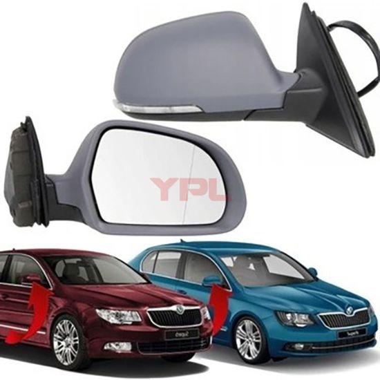 AYNA KOMPLE SAG CEVRE AYDINLAMALI KATLANIR 13 PIN SUPERB 08-15 - 3T1857508CB resmi