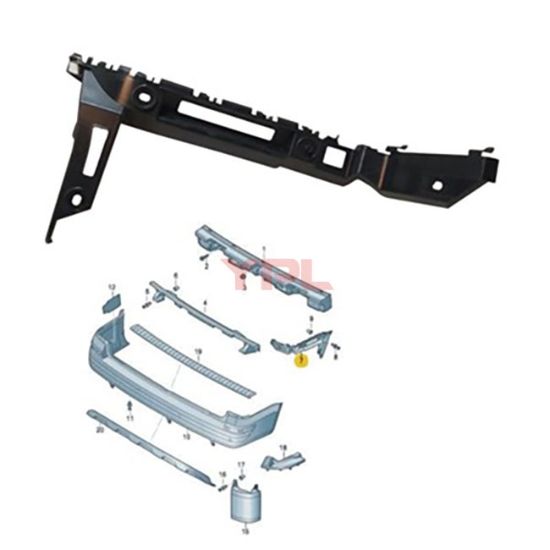 ARKA TAMPON BRAKETI SAG TRANSPORTER T7 2015>> - 7E0807394B resmi