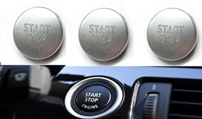 Start Stop Düğme Kapağı Gümüş BMW E60 E90 E84 E70 E71 E72 - 61319154945/61316966714/61316960743 2 resmi