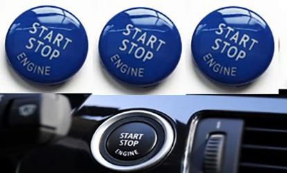 Start Stop Düğme Kapağı Mavi BMW E60 E90 E84 E70 E71 E72 - 61319154945/61316966714/61316960743 resmi