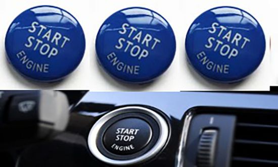 Start Stop Düğme Kapağı Mavi BMW E60 E90 E84 E70 E71 E72 - 61319154945/61316966714/61316960743 resmi