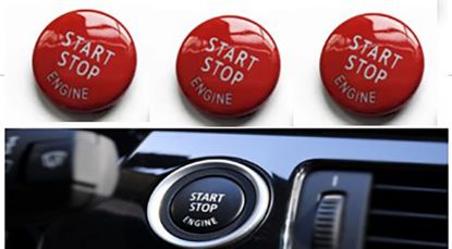 Start Stop Düğme Kapağı Kırmızı BMW E60 E90 E84 E70 E71 E72 - 61319154945/61316966714/61316960743 1 resmi