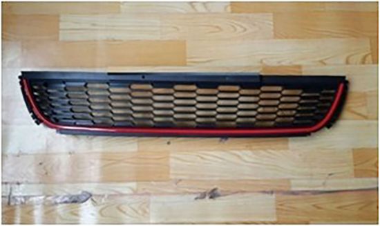 Ön Tampon Alt Orta Izgara Kırmızı Nikelaj Volkswagen Polo 2010-2014 - 6R0853671 resmi