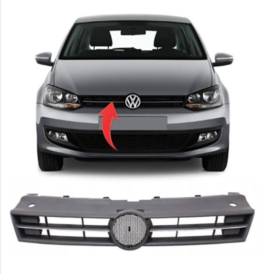 Ön Panjur Tek Nikelajlı Orijinal Tip Volkswagen Polo 2010-2015 - 6R0853651C resmi