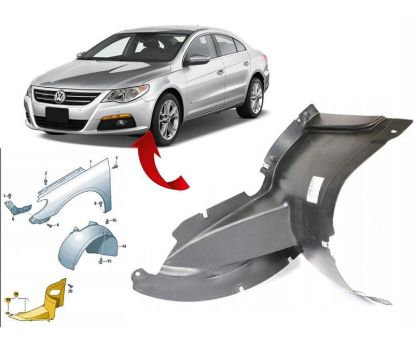 Çamurluk Davlumbazı Sol Küçük CC GKL Üretim Orijinal Kalite - 3C8805911B resmi