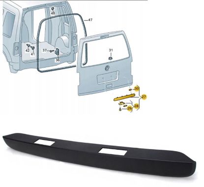 Plaka Lamba Çıtası (Tek Çıta) Caddy 2004-2015 - 2K5827574R resmi