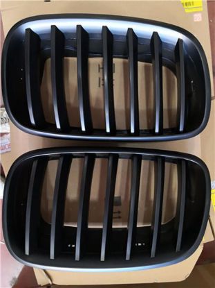 Ön Panjur Böbrek Mat Siyah Set BMW X5 E70+lci X6 E71 2007-2012 - 51712150246/247 resmi