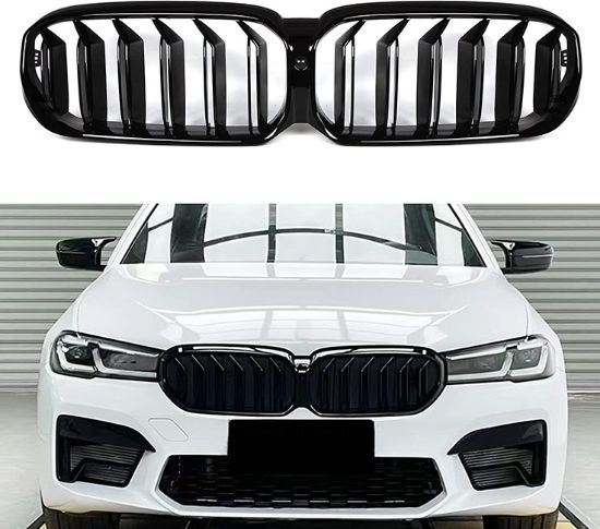 Ön Panjur Böbrek Parlak Siyah Çift Çıtalı //M5 Kasa Set BMW G30+lci F90 2021>> - 51138080591 resmi