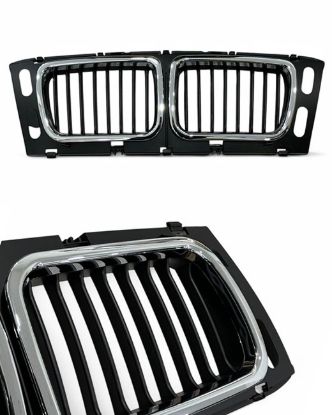 Ön Panjur Böbrek BMW E34 Orta Krom/Siyah (Nikelajlı) 1994-1995 - 51138148727 resmi