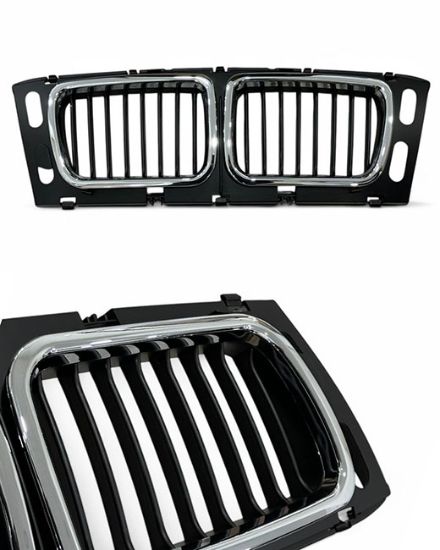 Ön Panjur Böbrek BMW E34 Orta Krom/Siyah (Nikelajlı) 1994-1995 - 51138148727 resmi