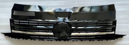 Ön Panjur Tek Krom Saten Siyah Transporter T7 2015-2019 - 7E0853651 resmi