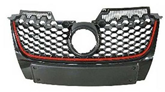 Ön Panjur Kırmızı Çizgili Siyah Golf 5 2004-2009 - 1K0853651E VW8 resmi