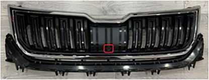 Ön Panjur Krom Çerçeve Radar Kamera Delikli Mat Siyah Kadiaq 2016-2022 - 565853653C 2Z4/565853761 2ZZ resmi