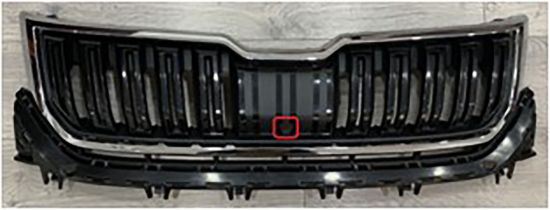 Ön Panjur Krom Çerçeve Radar Kamera Delikli Mat Siyah Skoda Kodiaq 2016-2022 - 565853653C/2Z4/565853761 resmi