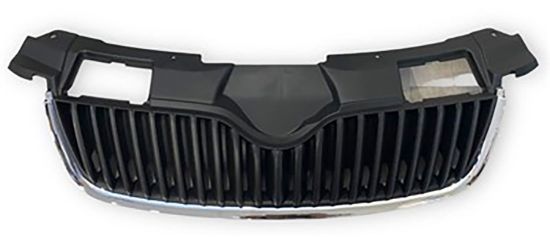 Ön Panjur Krom Çerçeve Üst Plastik Birlikte Mat Siyah Fabia 2007-2010 - 5J0853668B 9B9/5J0853607A 2ZZ resmi