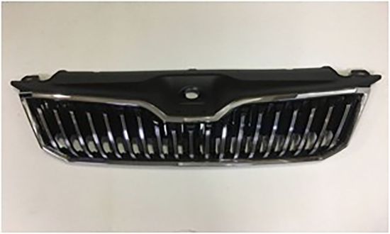Ön Panjur Krom Çizgili Krom Çerçeve Üst Plastik Birlikte Superb 2015-2019 - 3V0853653A FOD/3V085343 9B9 resmi