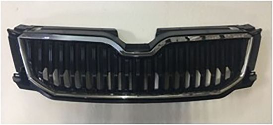 Ön Panjur Krom Çerçeve Üst Plastik Birlikte Mat Siyah Komple Octavia 2013-2018 - 5E0853651 2Z4/5E0853761 2ZZ resmi