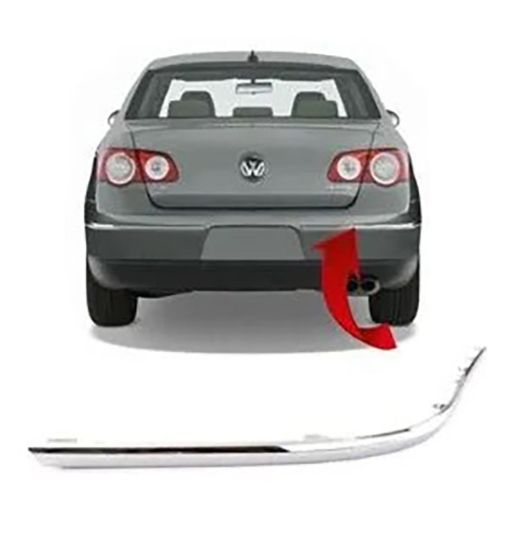 Tampon Nikelajı Arka Sağ Passat 2006-2011 1. Kalite Krom - 3C5807460A resmi