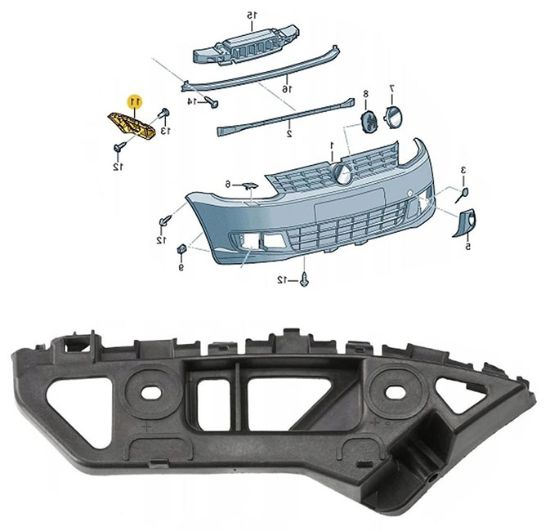 Tampon Braketi Ön Sağ Caddy 2011-2015 - 2K5807184 resmi