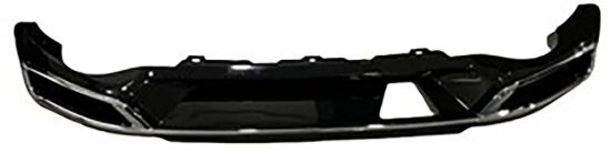 Tampon Spoyleri Arka Highline Parlak Siyah Full Krom B9 Passat 2019-2024 - 3G0807568B 041 Set resmi
