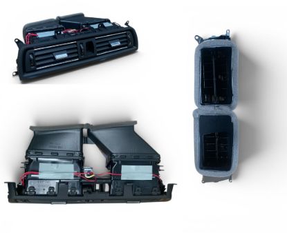 KLIMA KALORIFER IZGARASI ON ORTA (KOMPLE KROMLU) BMW F10 +LCI F18 - 64229209136 resmi