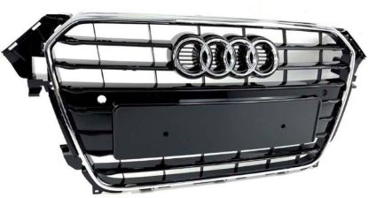 Ön Panjur Krom Çerçeve Parlak Siyah Sensörlü Tr Plakalık A4 A4 2012-2015 - 8K0853651E T94.. resmi