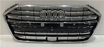 Ön Panjur Krom Çerçeve Krom Çizgili 7 Petek Radarsız Sline A8 2018-2022 - 4N0853651J RN4 resmi