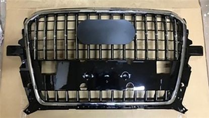Ön Panjur Krom Çerçeve Dik Krom Çizgili Parlak Siyah Armasız Q5 Sline 2013-2017 - 8R0853651AC T94 resmi