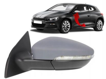 Ayna Komple Sol Çevre Aydınlatmalı Katlanır 9 Pin Scirocco 2009>> - 1K8857507Q resmi