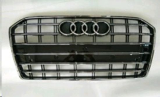 ON PANJUR KROM+KROM CIZGILI PARLAK SIYAH 9 PETEK AUDI S6 2015-2018-APP PLAKALIK ILE - 4G0853651AG T94 resmi