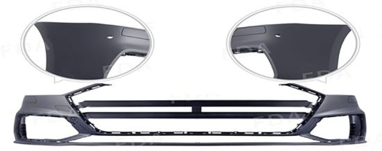 Ön Tampon Sensörlü Far Yıkamalı A7-S7 2019-2025 - 4K8807065D GRU