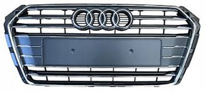 Ön Panjur Krom Çerçeve Krom Çizgili Parlak Gri A4 2016-2020 - 8W0853651AB RN4