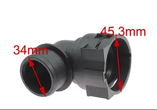 Su Flanşı (Ahtapot Hortum Radyatör Alt Çıkış 26-90 Derece) - 5Q0122051 resmi