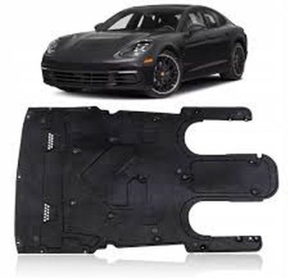 Motor Alt Muhafaza Halı Ön Orta Porsche Panamera 2017 ve sonrası - 971825311F resmi