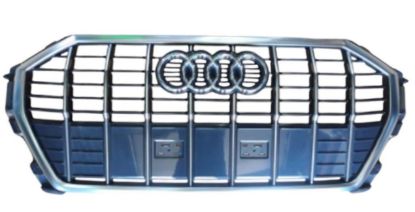 Ön Panjur Koyu Krom Çerçeve Parlak Siyah Krom Audi Q3 2019-2024 - 83A853651B RN4 resmi