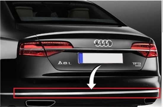 Tampon Spoiler Süs Çıtası Orta Krom Audi A8 2014-2017 - 4H0807443A 2ZZ resmi
